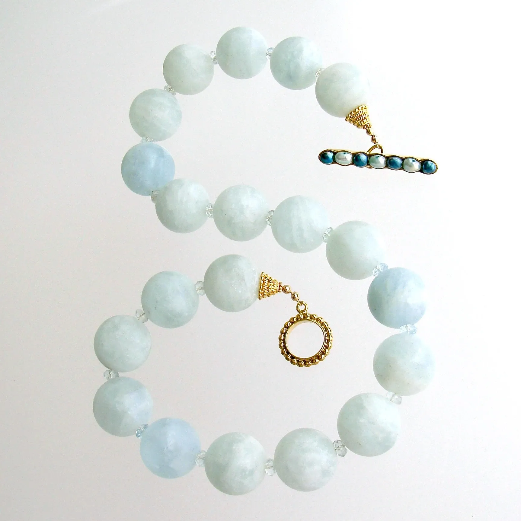 Matte Aquamarine Choker Necklace - Les Tresors de la Mer Necklace