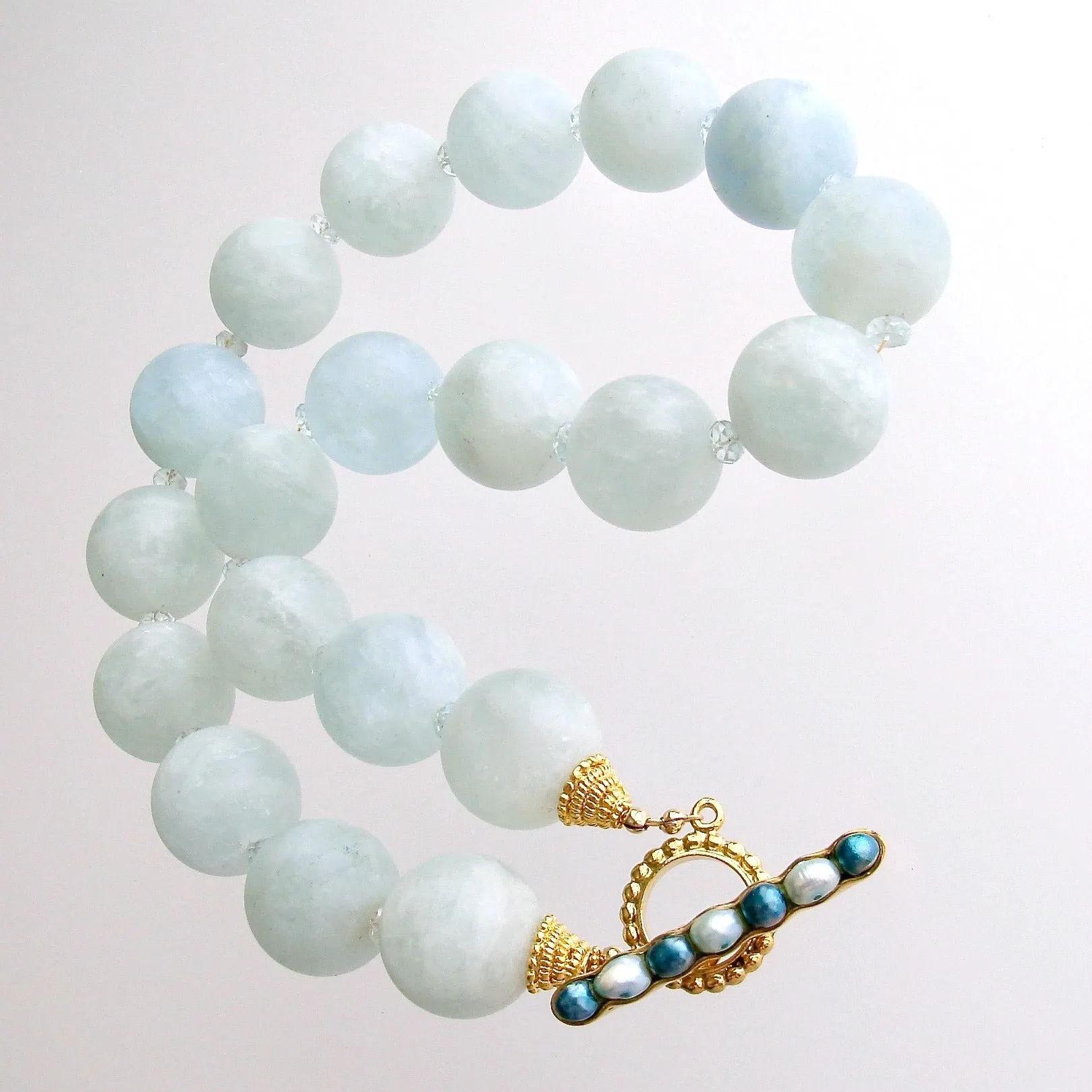Matte Aquamarine Choker Necklace - Les Tresors de la Mer Necklace