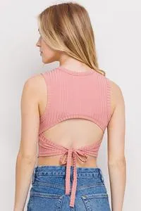Mauve Rib Back Open Top 3/22/24 8289
