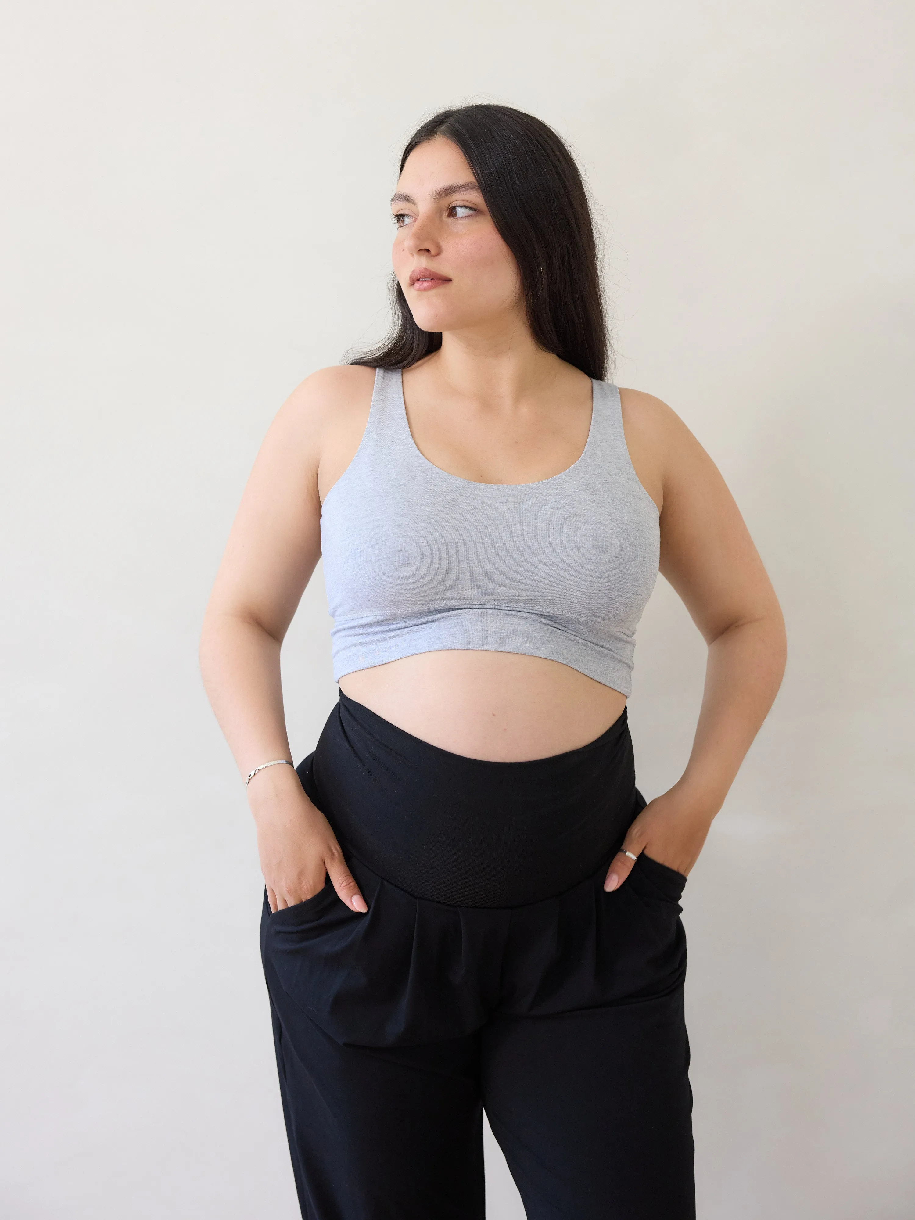 MELANGE GREY THOMPSON BRA