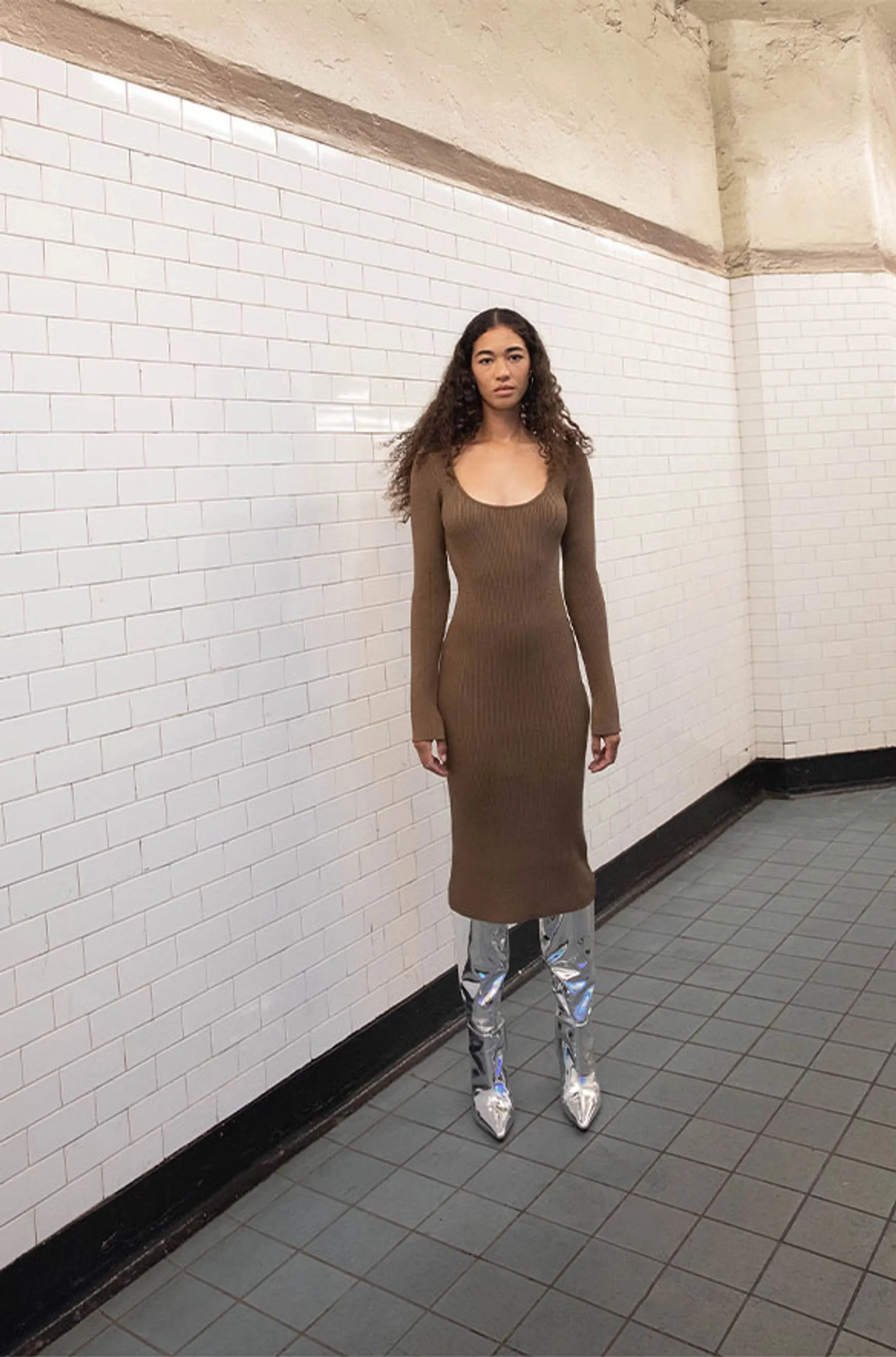Midi Scoop Neck Dress