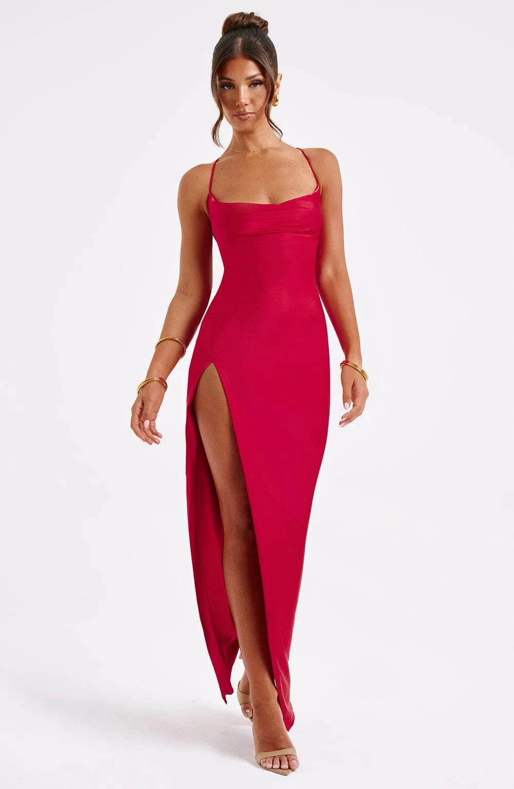 Misha Maxi Dress - Red