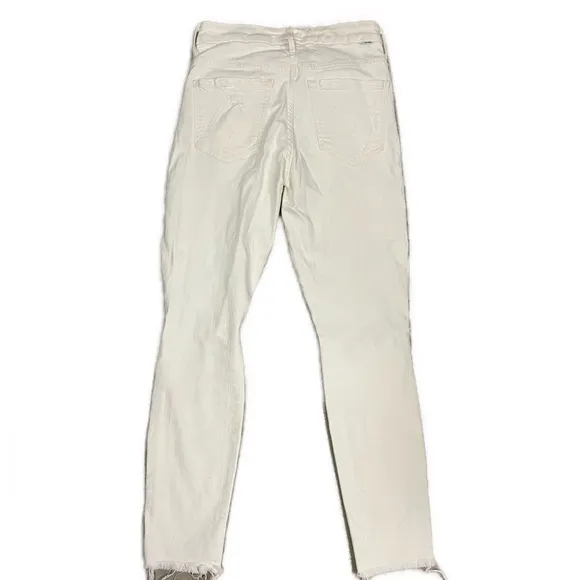 MOTHER‎ Denim The Looker High Waisted Ankle Fray Jeans in Tea and Biscuits- 26