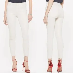 MOTHER‎ Denim The Looker High Waisted Ankle Fray Jeans in Tea and Biscuits- 26