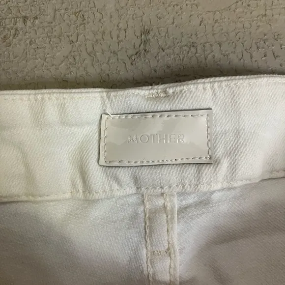 MOTHER‎ Denim The Looker High Waisted Ankle Fray Jeans in Tea and Biscuits- 26