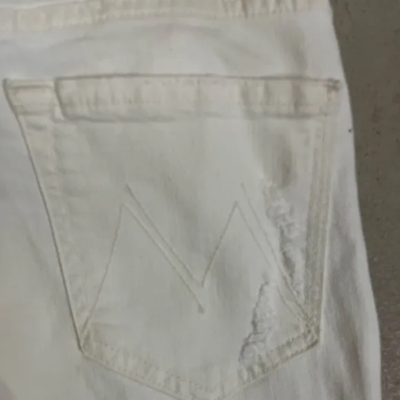 MOTHER‎ Denim The Looker High Waisted Ankle Fray Jeans in Tea and Biscuits- 26
