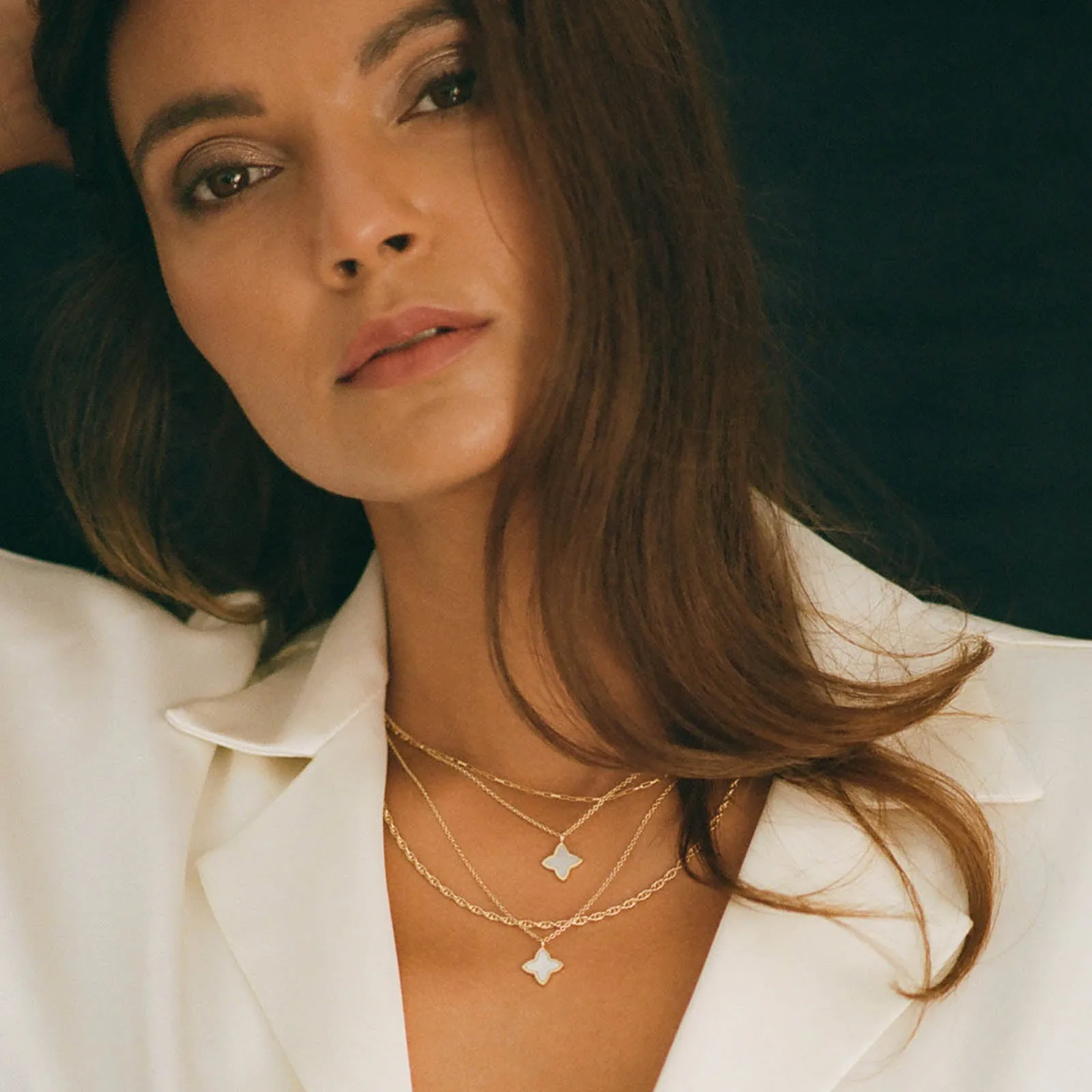 Mother of Pearl Compass Star Necklace