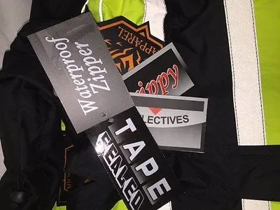 MOTORCYCLE MOTORBIKE RAIN GEAR MEN'S RAIN SUIT BLK&NEON GREEN WATERRESISTANT