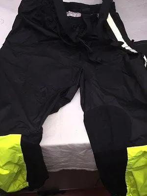 MOTORCYCLE MOTORBIKE RAIN GEAR MEN'S RAIN SUIT BLK&NEON GREEN WATERRESISTANT