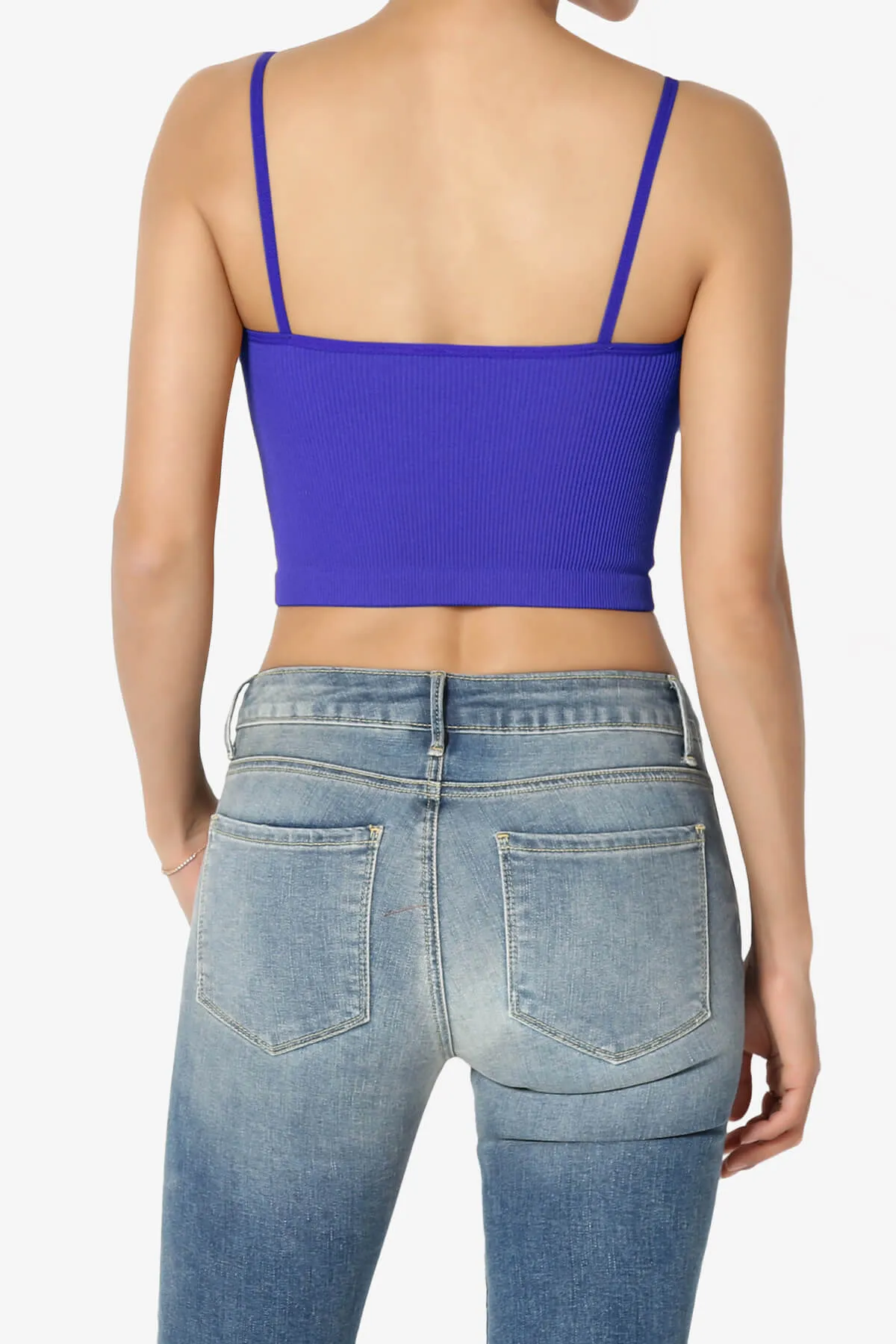 Nadeen Ribbed Seamless Crop Cami