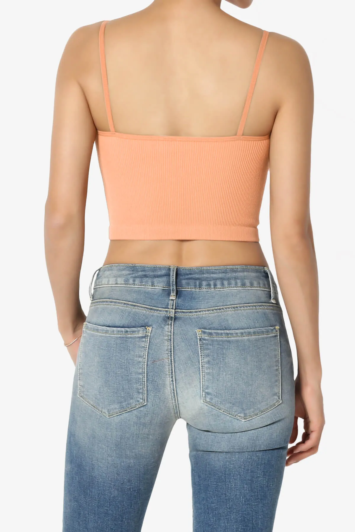 Nadeen Ribbed Seamless Crop Cami