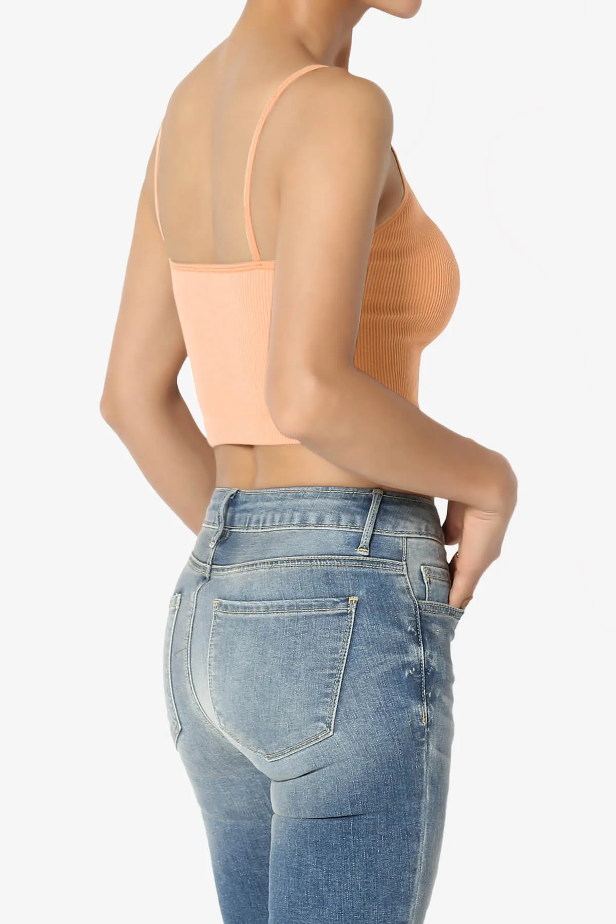Nadeen Ribbed Seamless Crop Cami