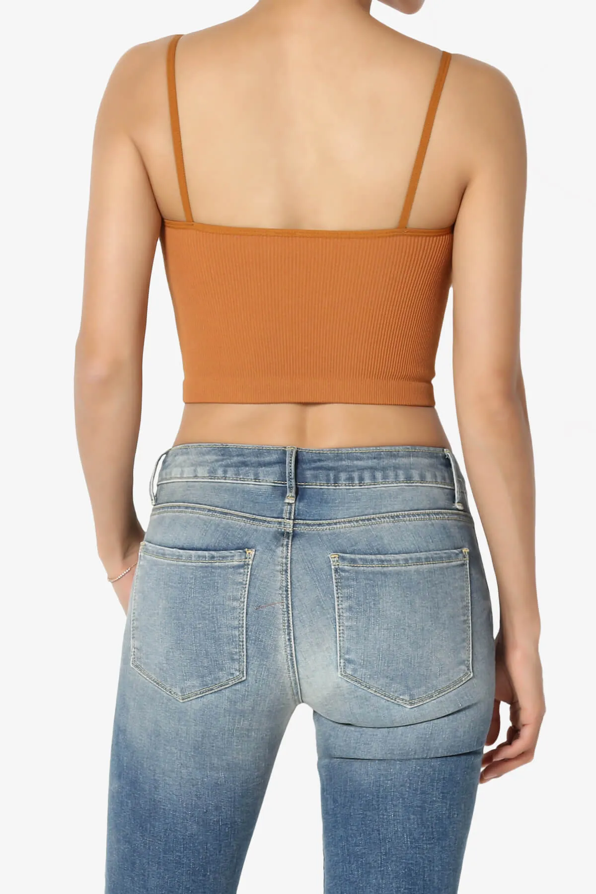 Nadeen Ribbed Seamless Crop Cami
