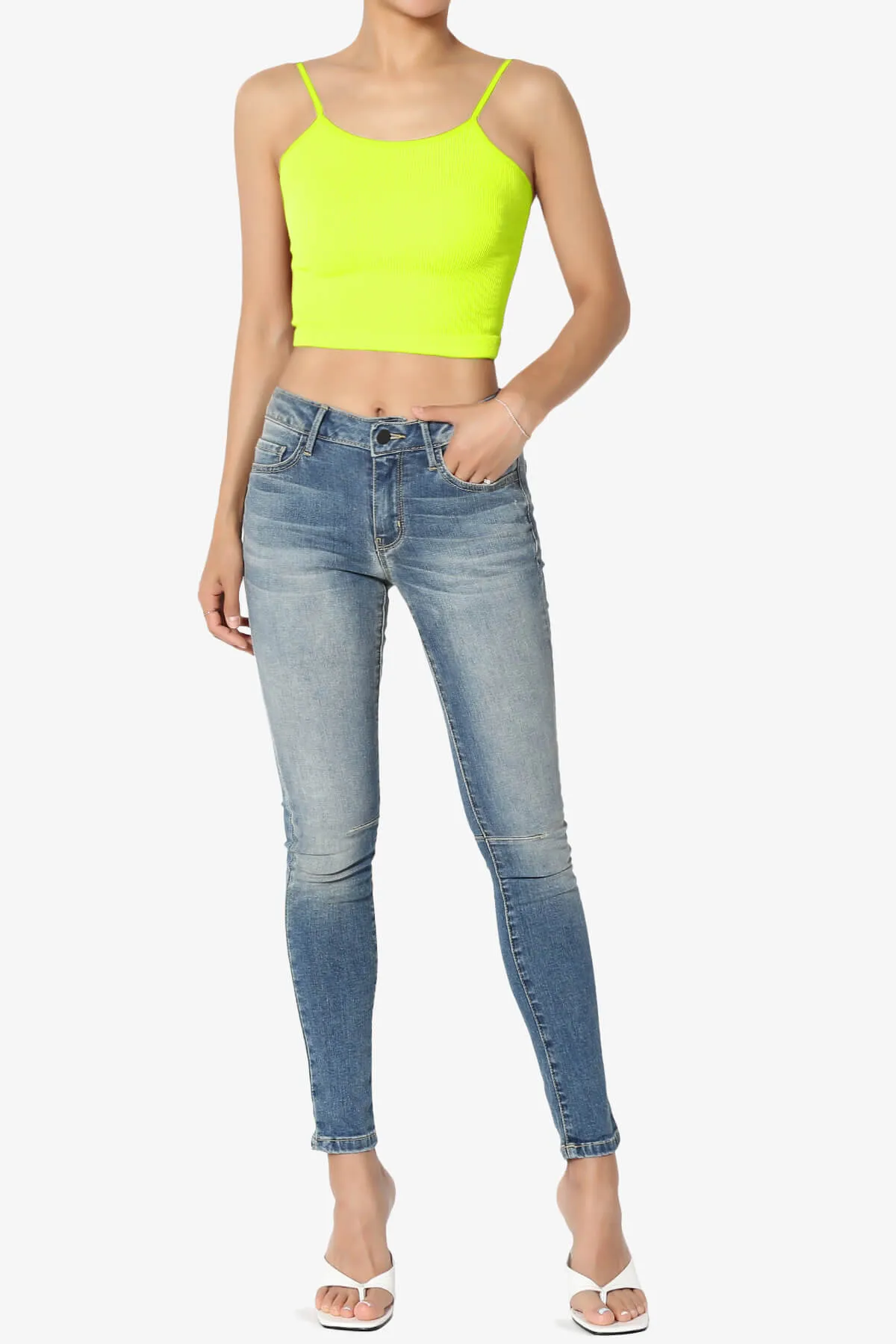 Nadeen Ribbed Seamless Crop Cami