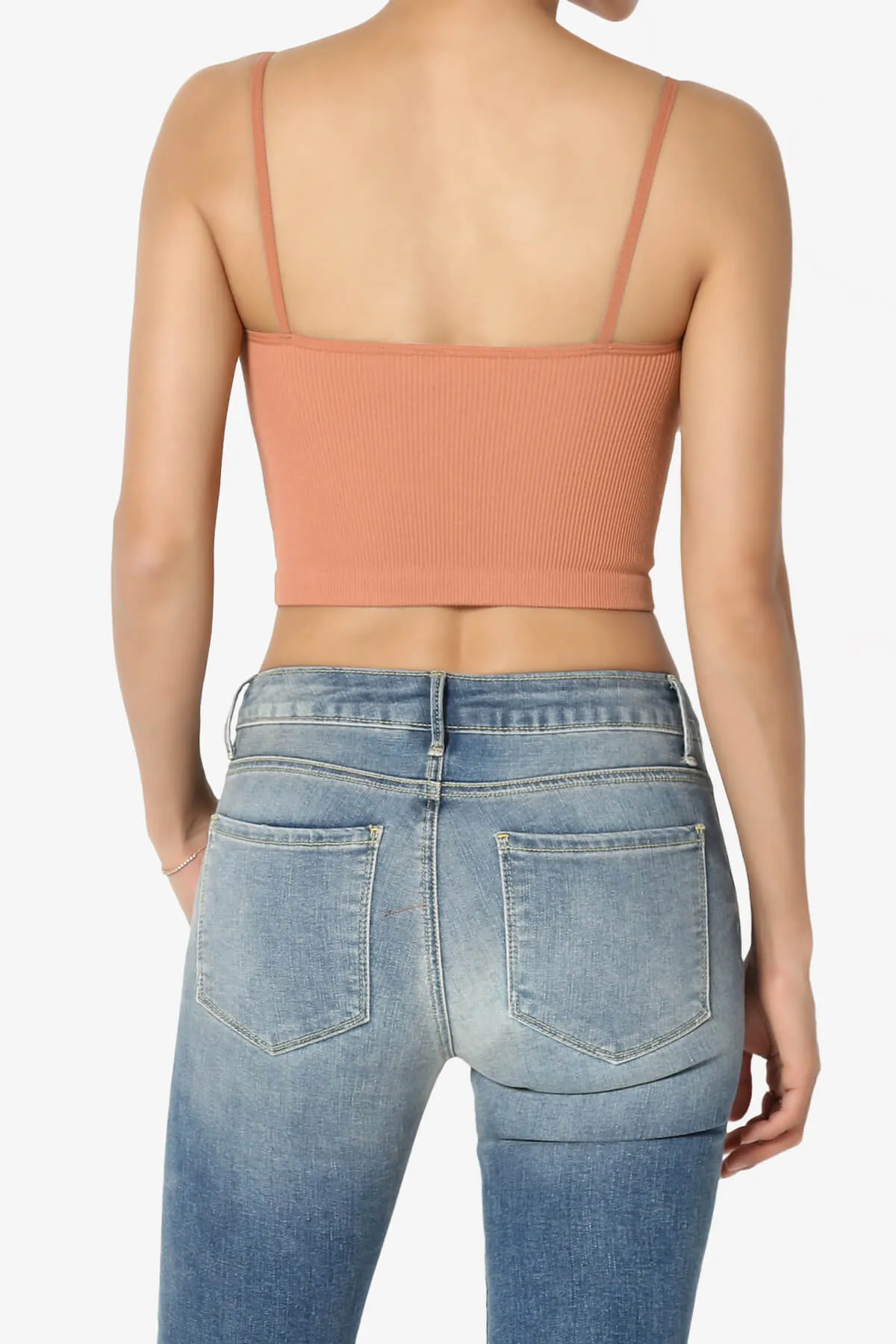 Nadeen Ribbed Seamless Crop Cami