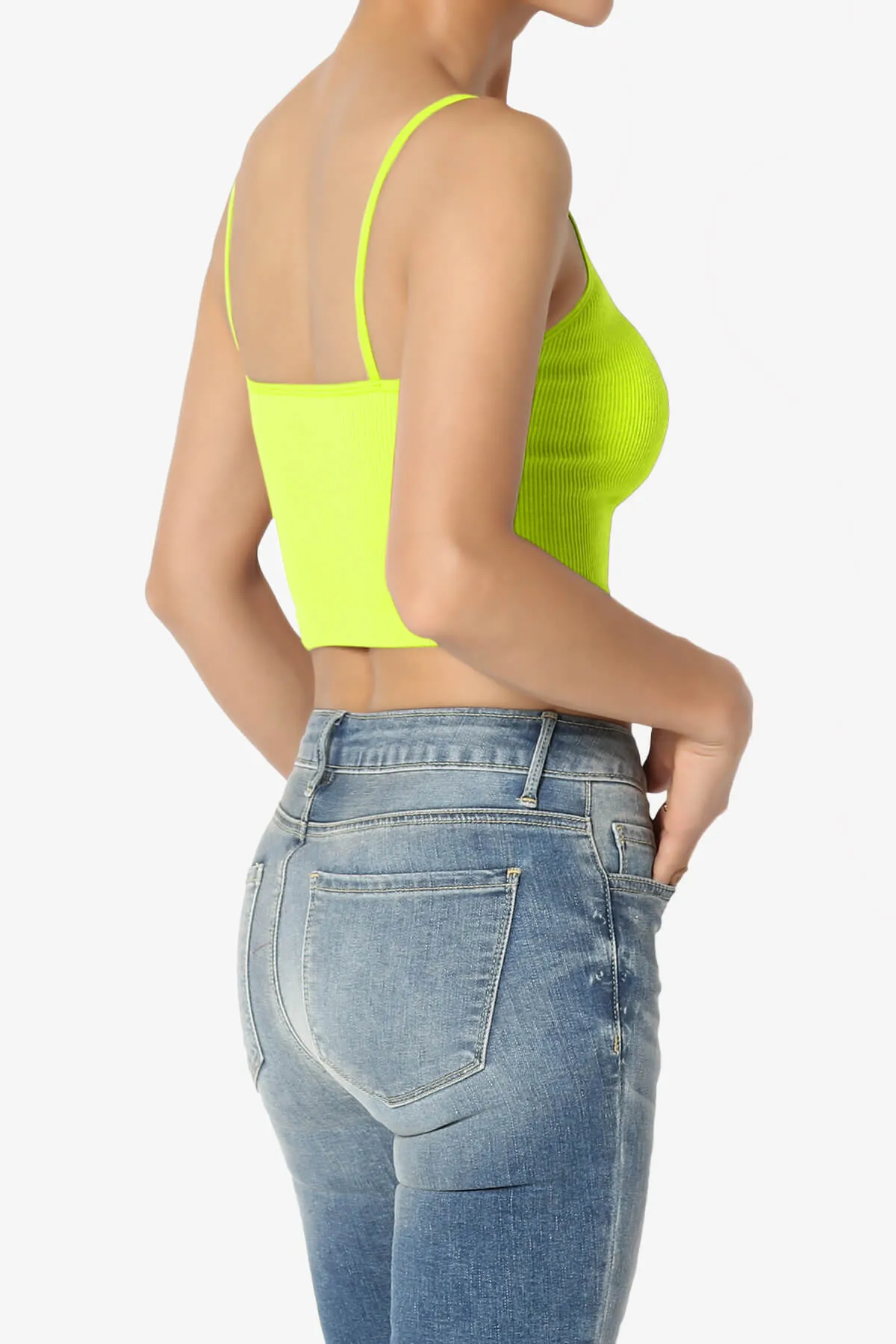 Nadeen Ribbed Seamless Crop Cami