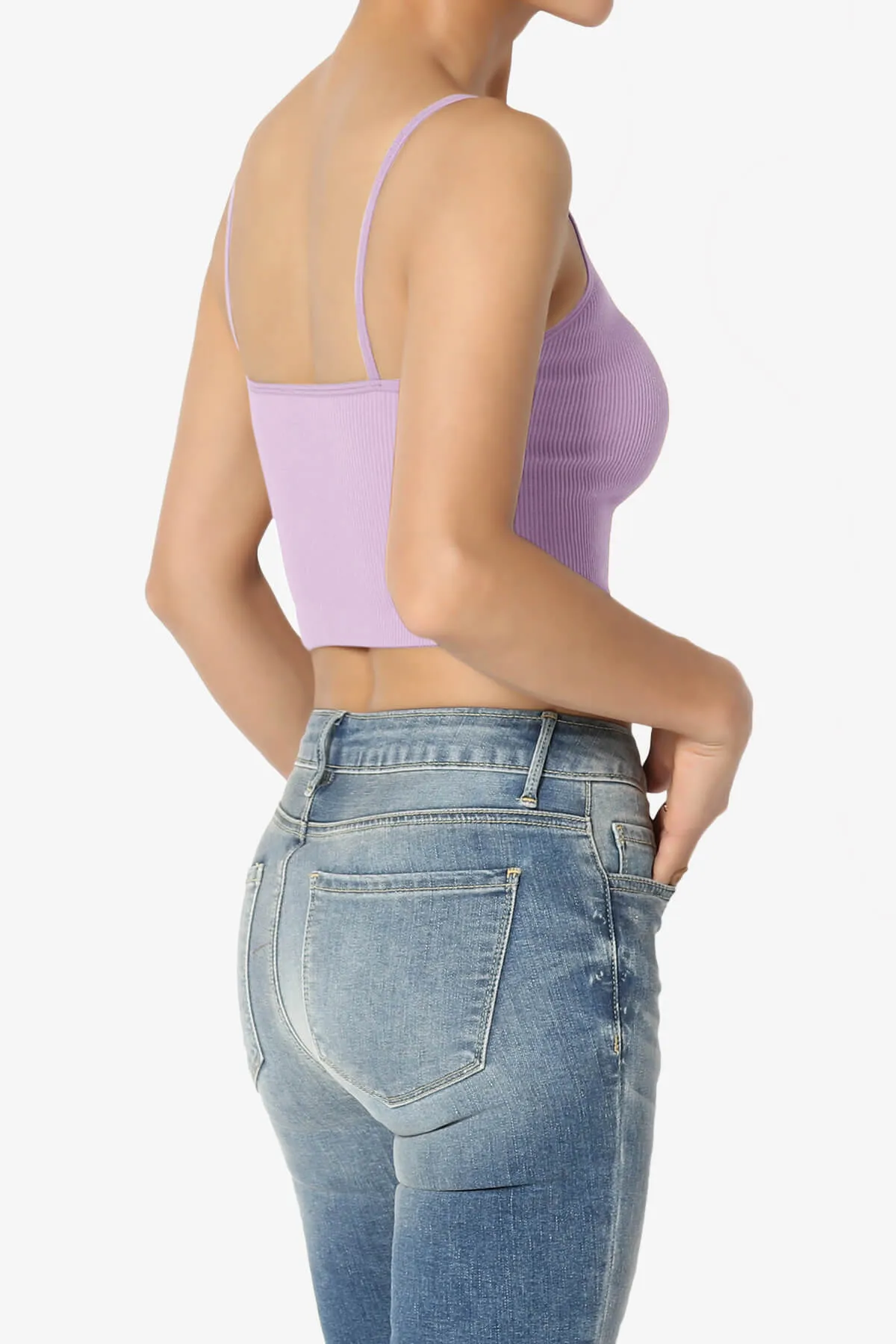Nadeen Ribbed Seamless Crop Cami