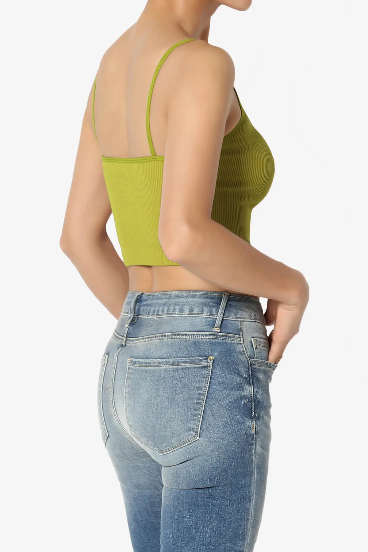 Nadeen Ribbed Seamless Crop Cami