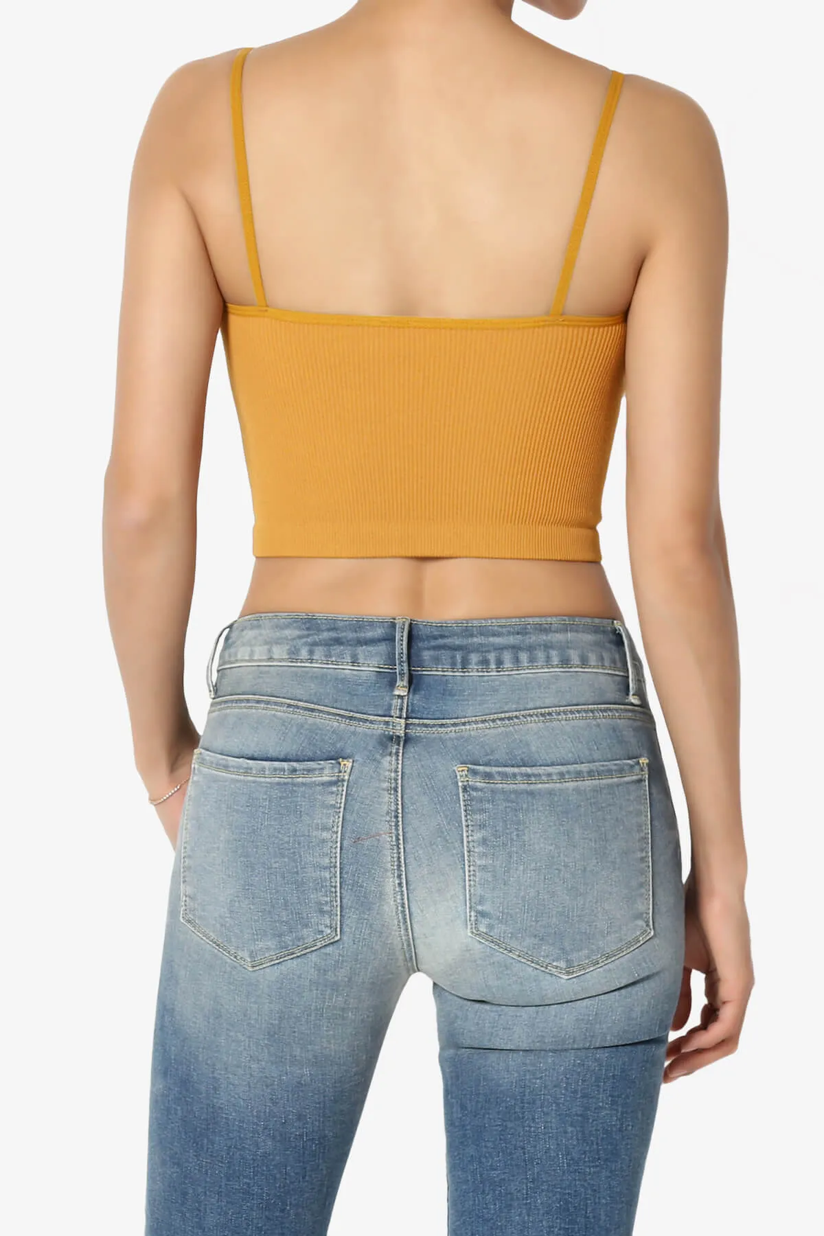 Nadeen Ribbed Seamless Crop Cami