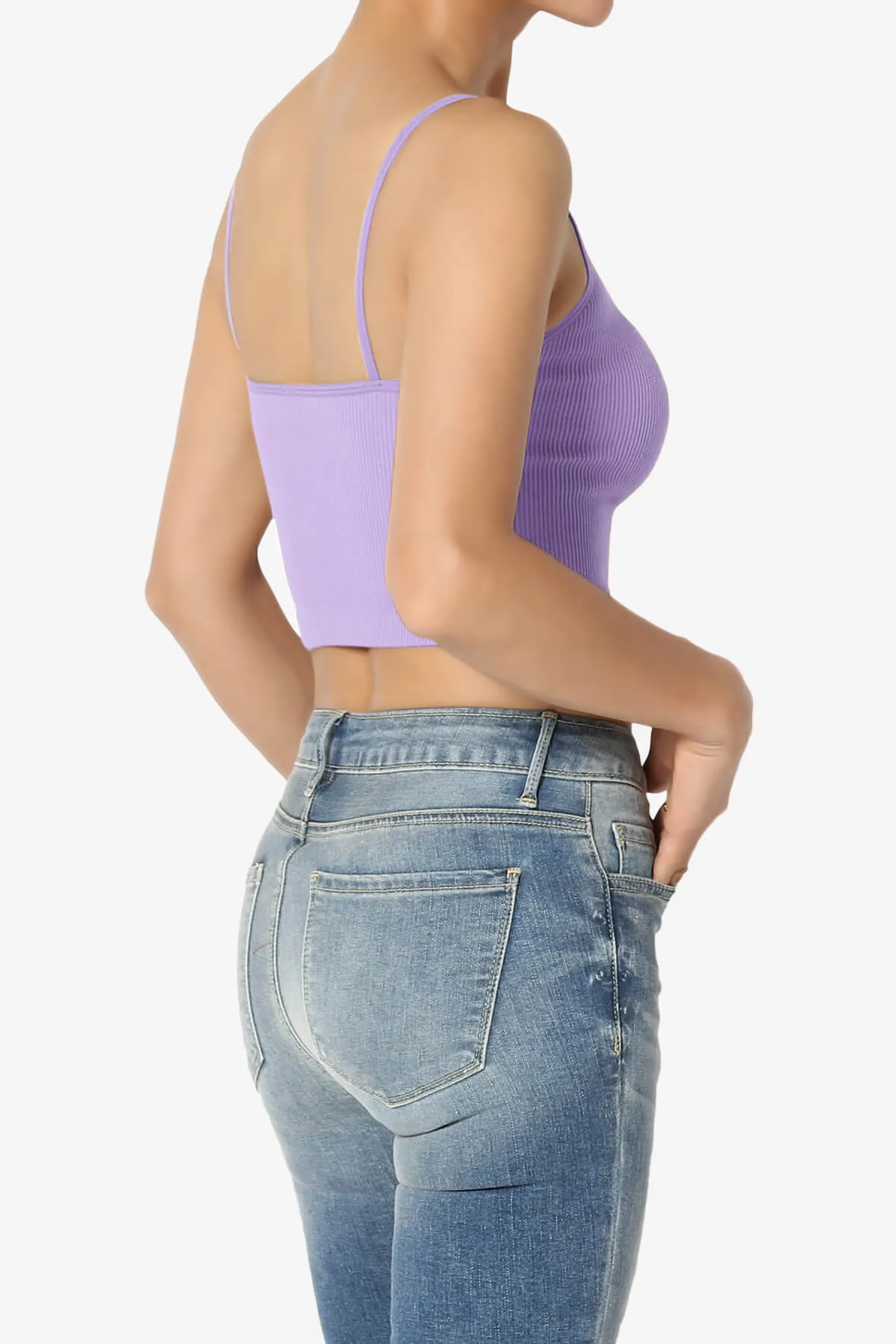 Nadeen Ribbed Seamless Crop Cami