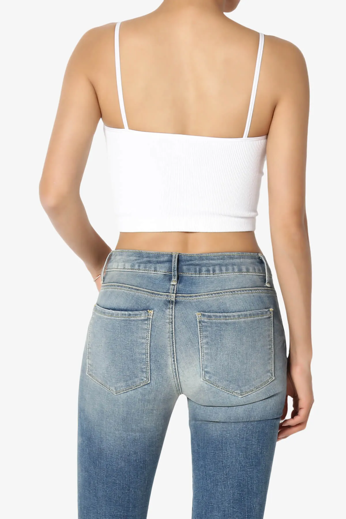 Nadeen Ribbed Seamless Crop Cami