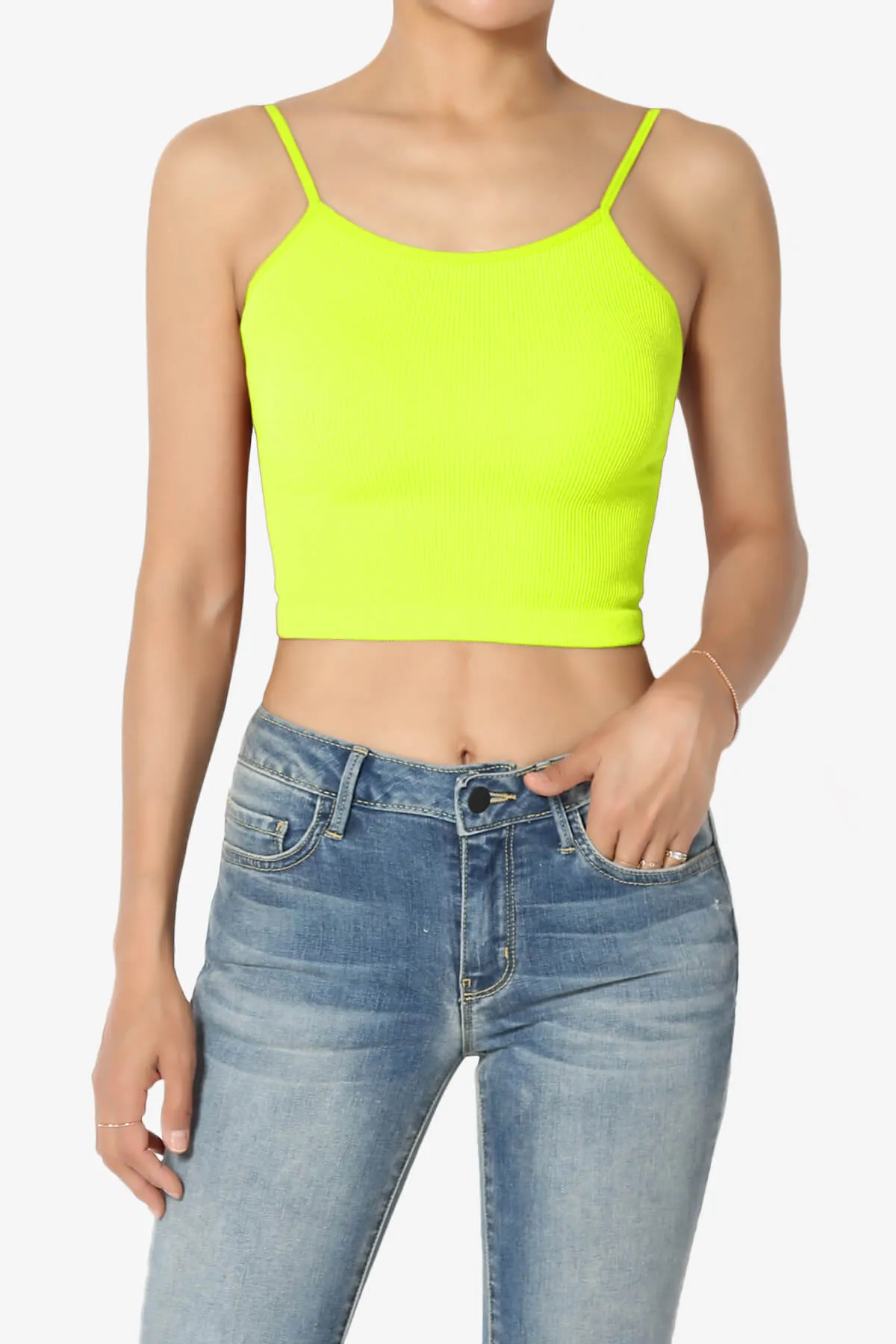 Nadeen Ribbed Seamless Crop Cami