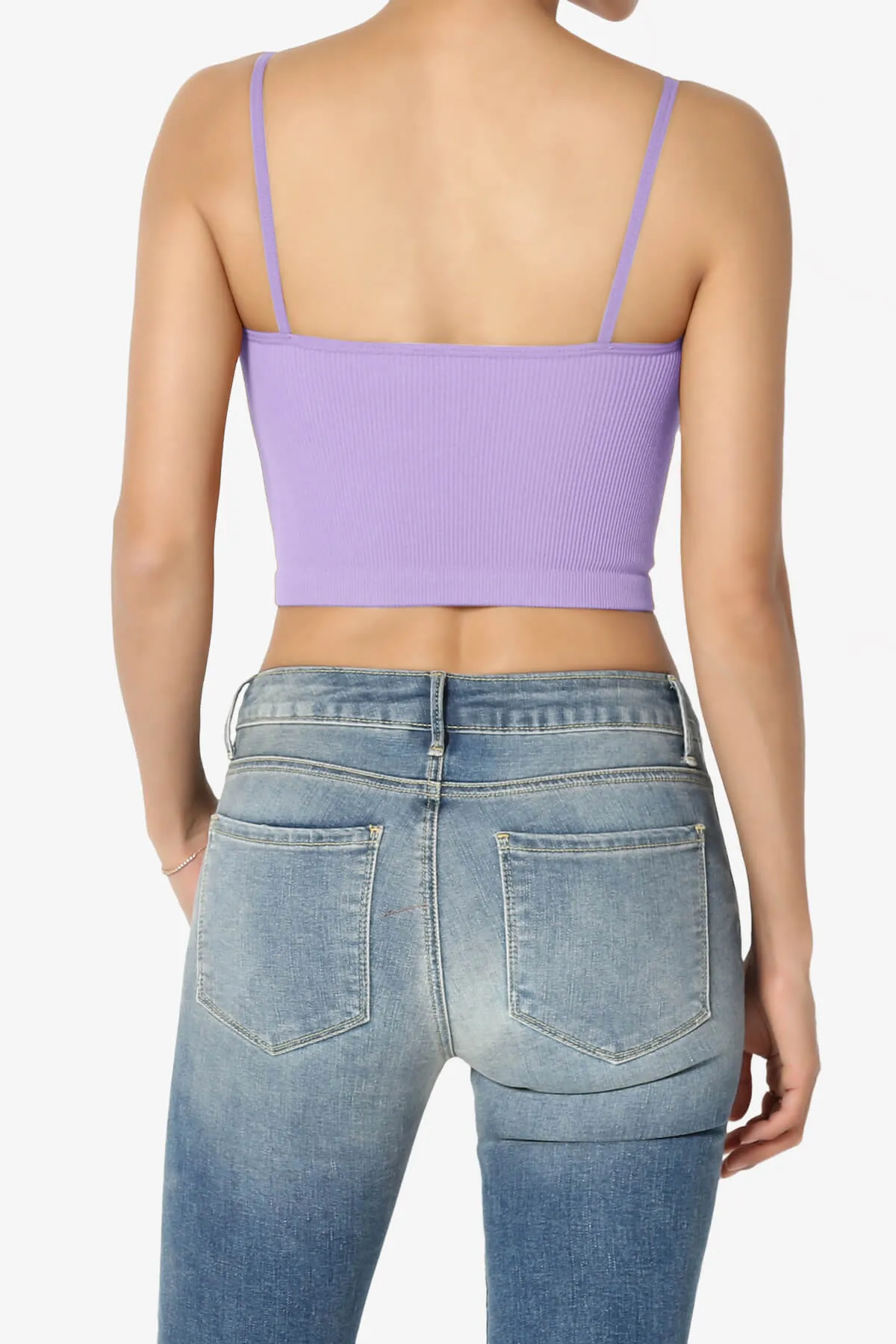 Nadeen Ribbed Seamless Crop Cami