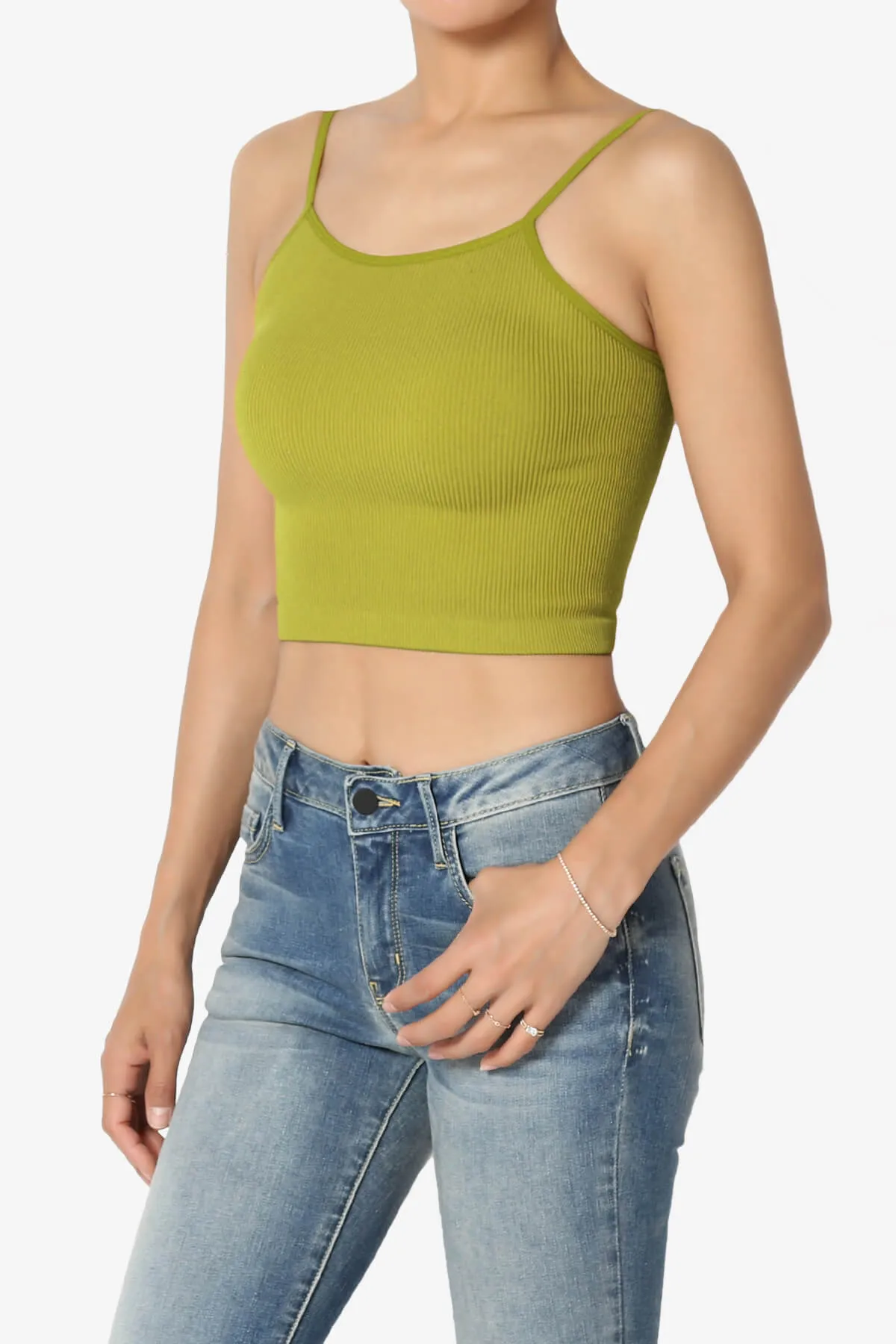 Nadeen Ribbed Seamless Crop Cami