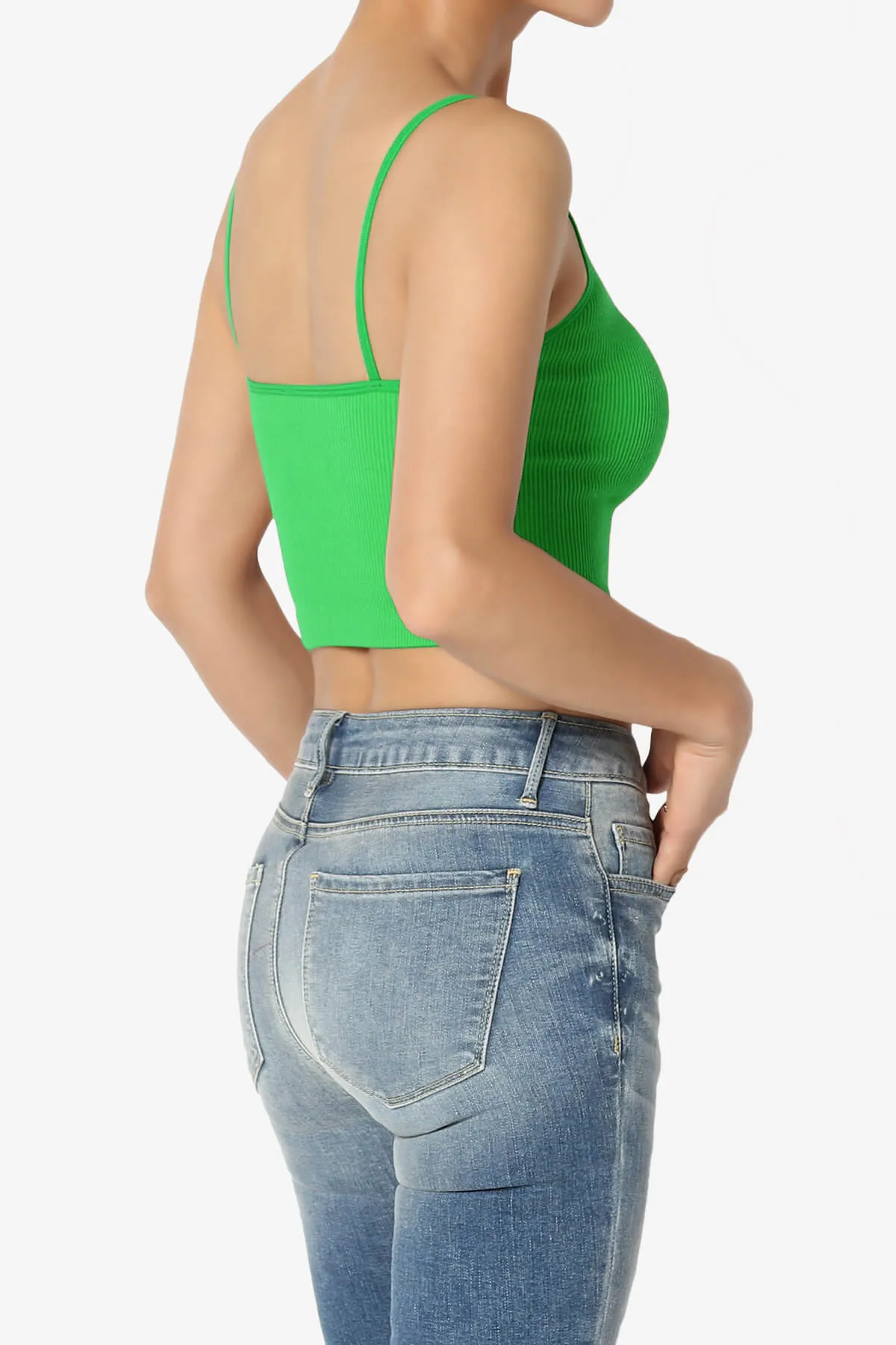 Nadeen Ribbed Seamless Crop Cami
