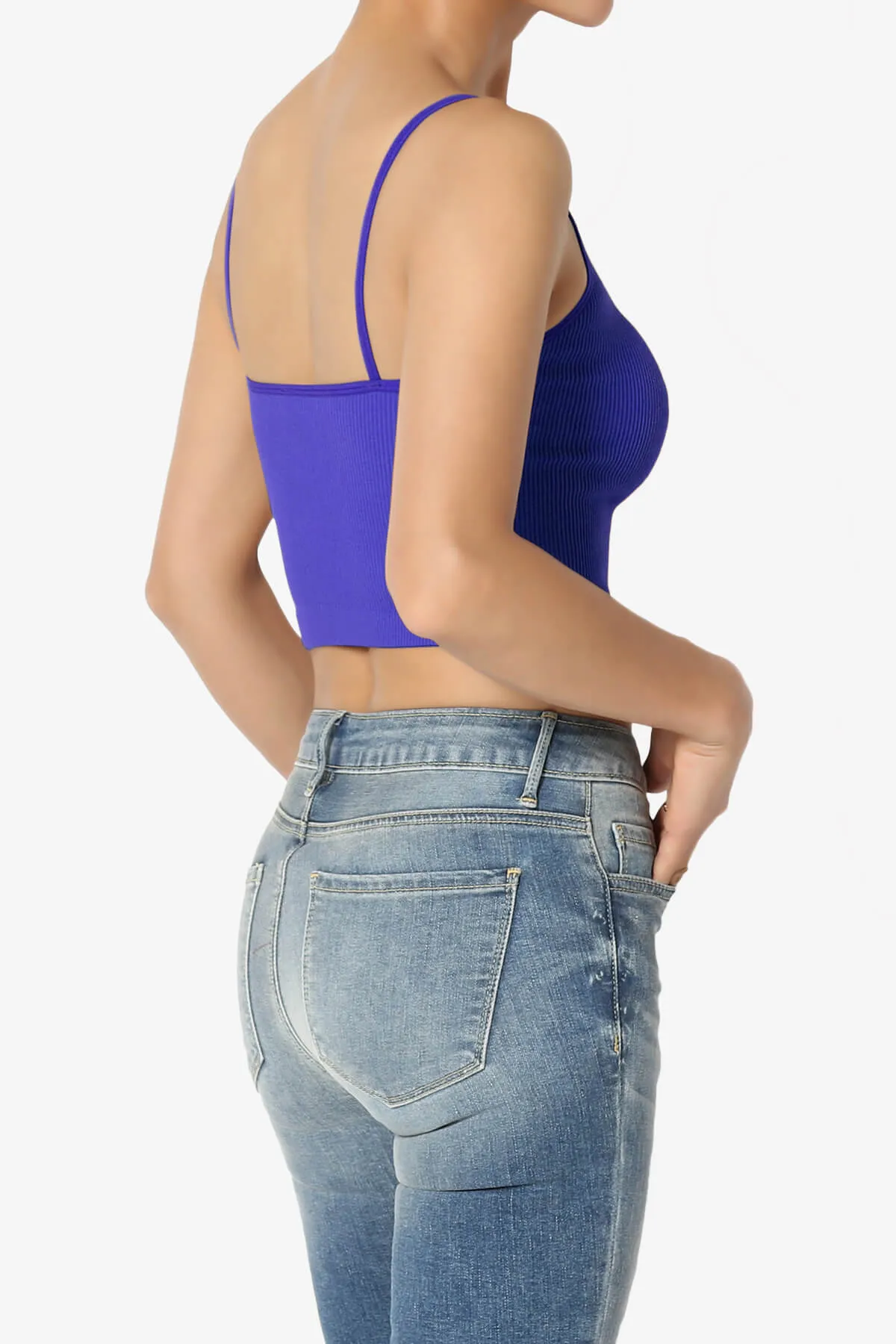 Nadeen Ribbed Seamless Crop Cami