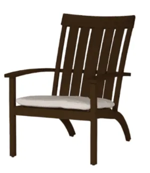 Narragansett Adirondack Chair- Wrought Aluminum in Mahogany