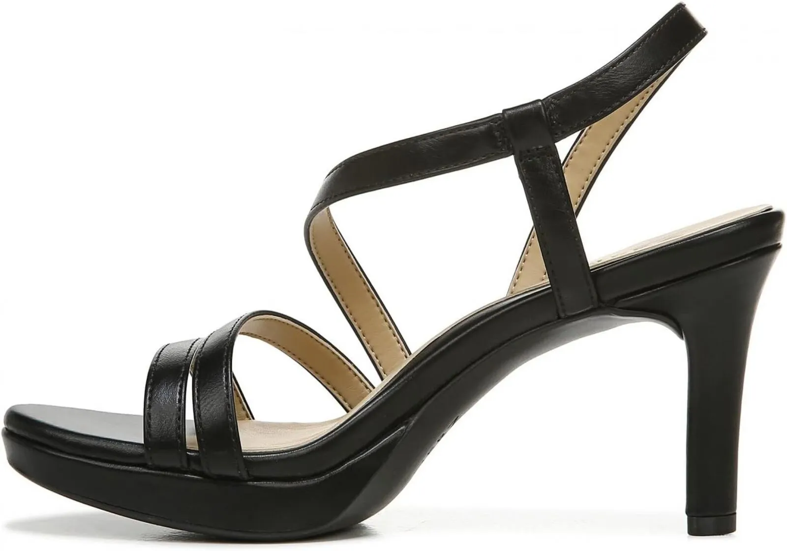 Naturalizer Womens Brenta Heeled Sandal H9892S0 Black 6.5M