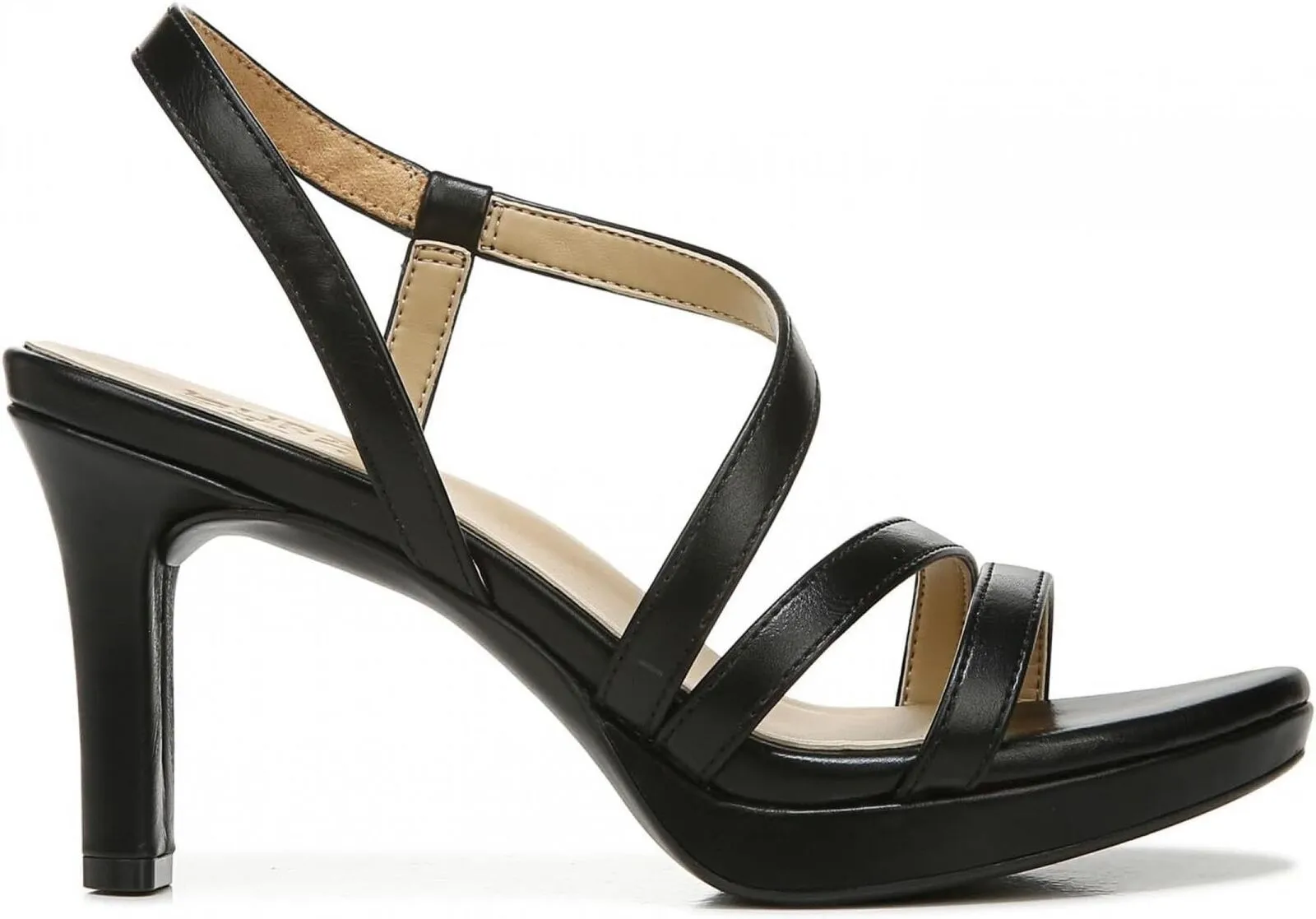 Naturalizer Womens Brenta Heeled Sandal H9892S0 Black 6.5M