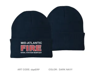 Naval Station Newport Fire and Emergency Embroidered Knit Beanie - dqeERP