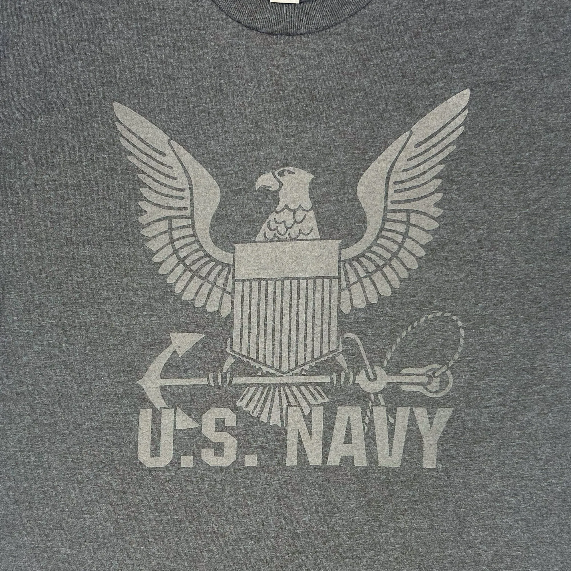 Navy Reflective Logo T-Shirt (Charcoal)