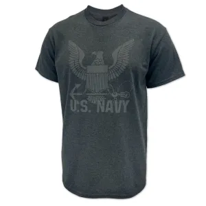 Navy Reflective Logo T-Shirt (Charcoal)