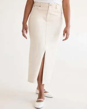NEW Reitmans Maxi Denim Skirt, Natural Beige, Sz XS, Retails $87