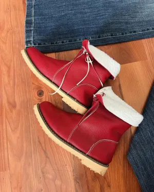 NEW Retails $55, Tinstree Warm Lined Snow Ankle Boots, Red, Sz 7