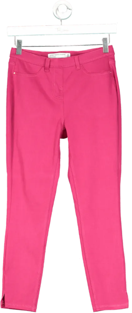 Next Pink Jersey Denim Legging Cropped UK 8 Petite