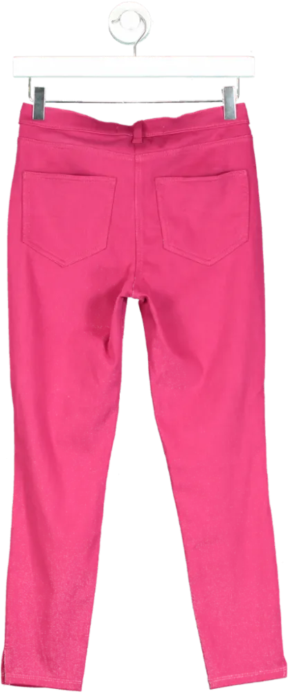 Next Pink Jersey Denim Legging Cropped UK 8 Petite