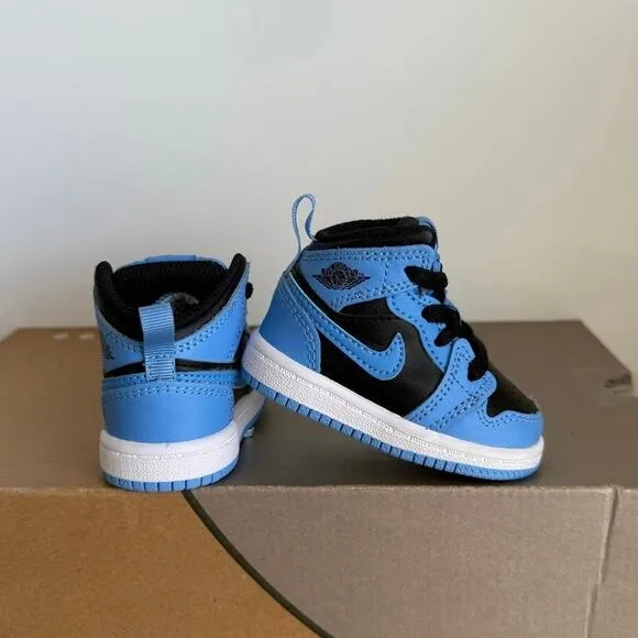Nike Air Jordan 1 Mid ‘University Blue’ Toddler Sneakers - SZ 2 C