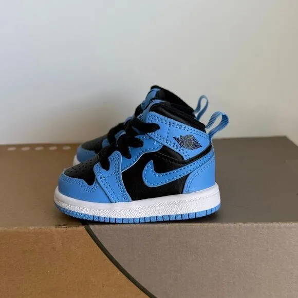 Nike Air Jordan 1 Mid ‘University Blue’ Toddler Sneakers - SZ 2 C