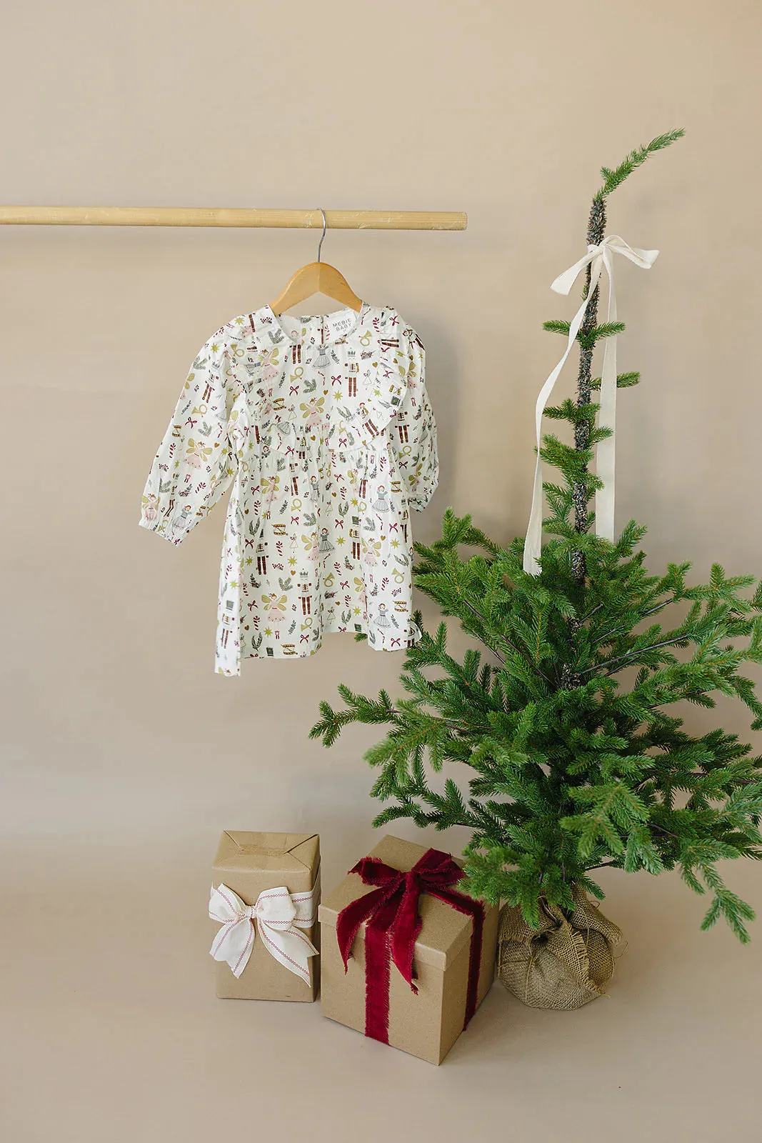 Nutcracker Long Sleeve Ruffle Dress