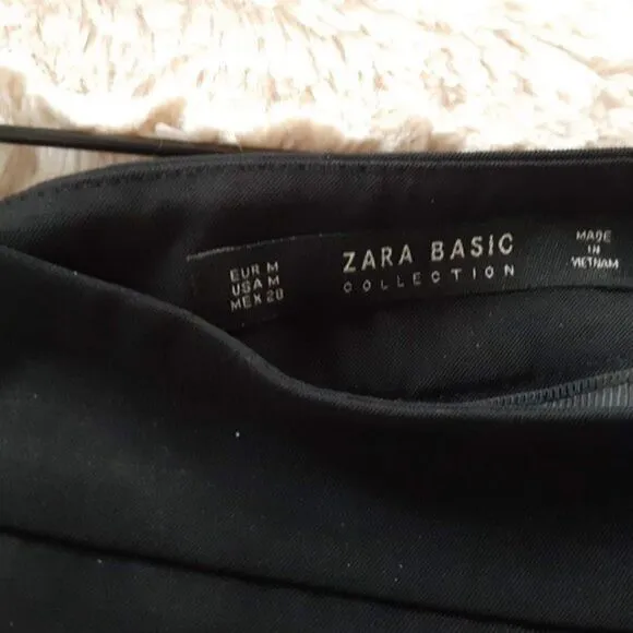 NWT Zara Basic Bermuda Black Shorts Size M Corpcore