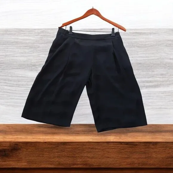 NWT Zara Basic Bermuda Black Shorts Size M Corpcore