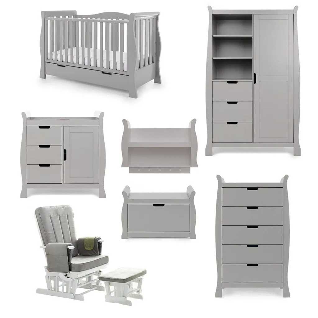 OBABY Stamford Luxe 7 Piece Room Set - Warm Grey