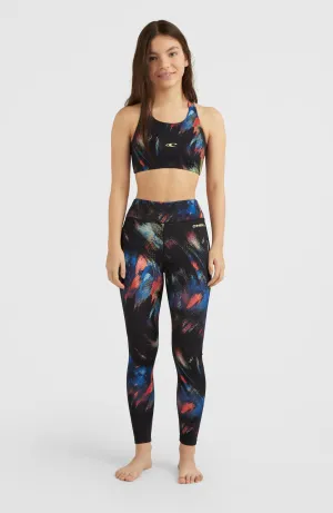 Outdoor Active High-Waist Leggings | Black Future Fade