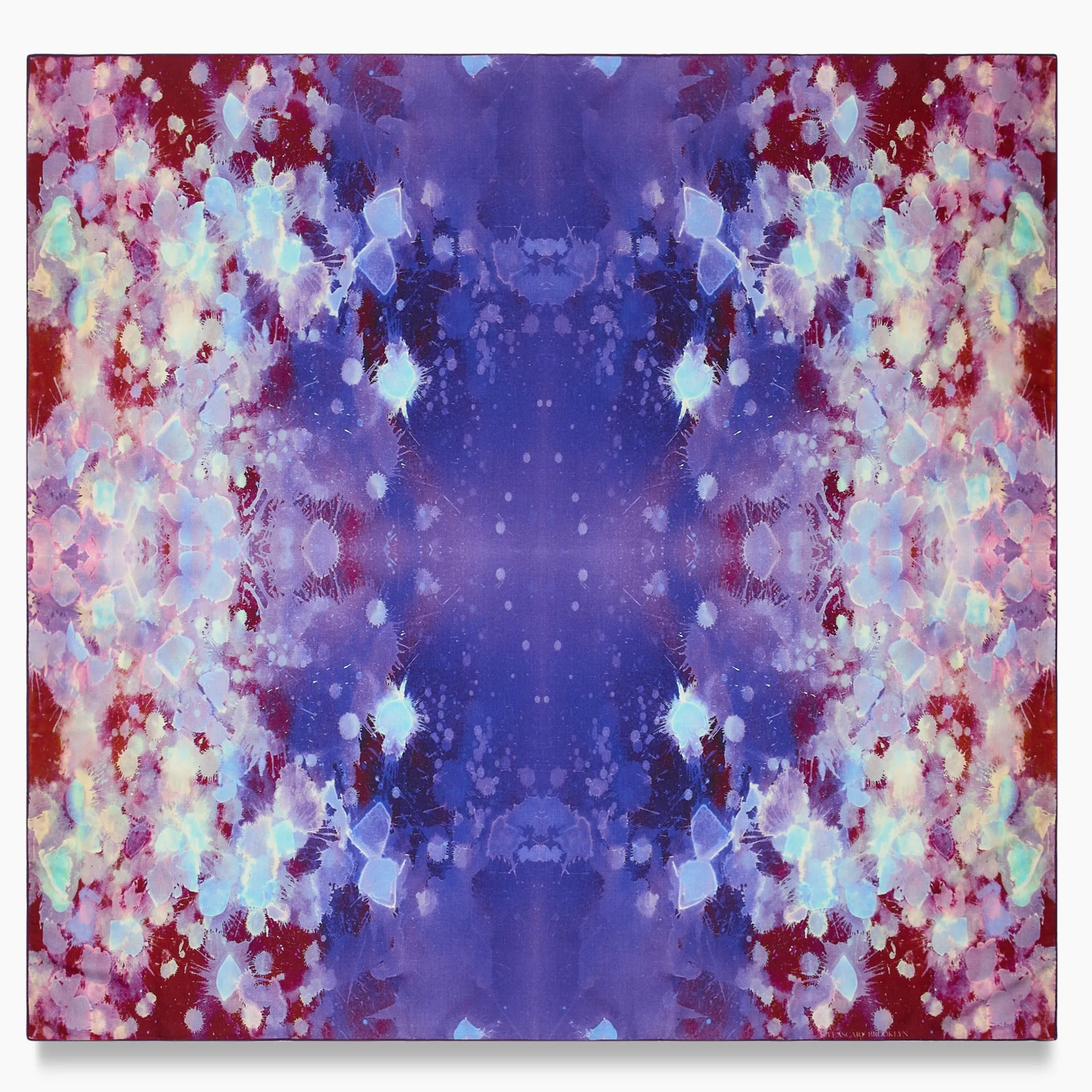 Oversized Purple Rain Silk/Wool Scarf - Silk/Wool Blend, 53x53"