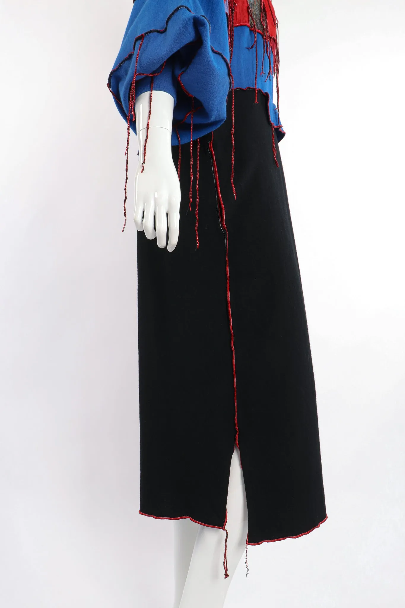 Patchwork Fringe Sweater Dress