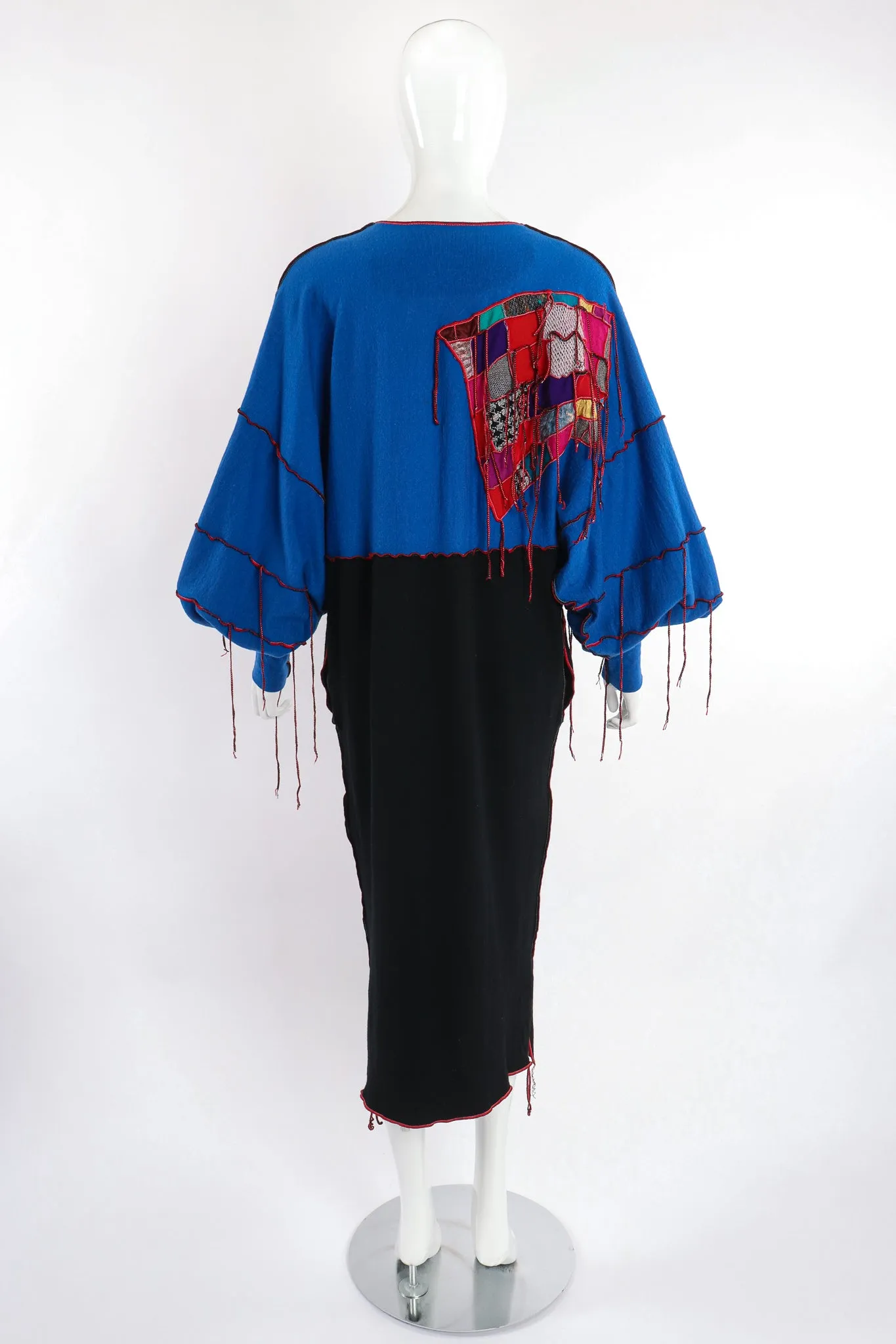 Patchwork Fringe Sweater Dress
